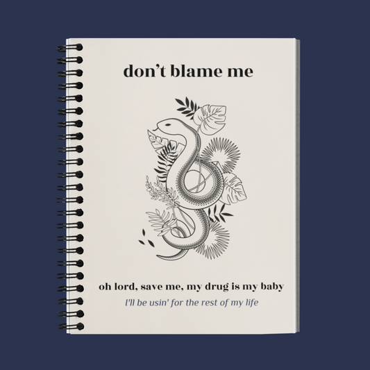 Don't Blame Me - Taylor Swift Minimalist Notebook