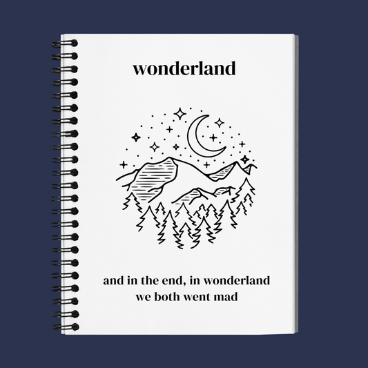 Wonderland - Taylor Swift Minimalist Notebook