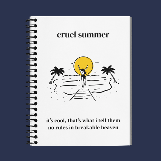 Cruel Summer - Taylor Swift Minimalist Notebook