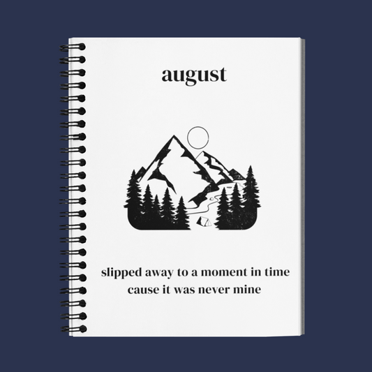 August - Taylor Swift Minimalist Notebook
