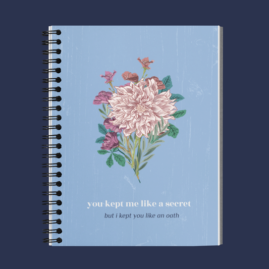 All Too Well - Taylor Swift Minimalist Notebook (with Flowers)