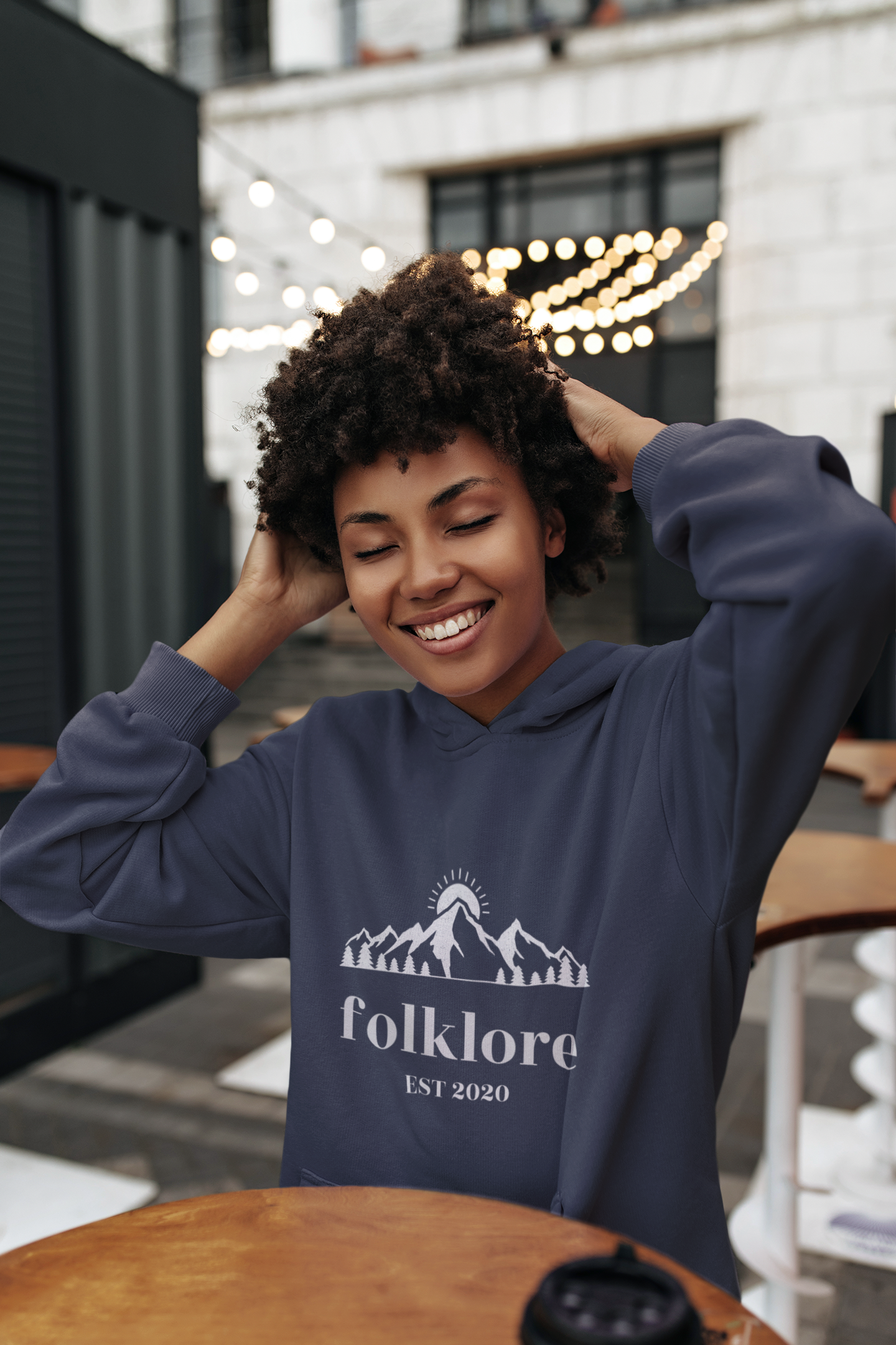 Folklore with Mountains - Hoodie/Hooded Sweatshirt