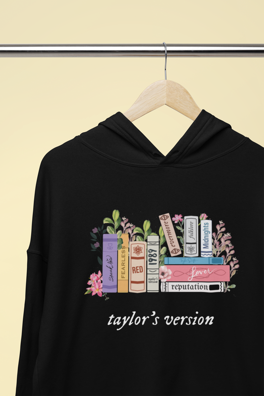 Taylor Swift Album Compilation as Books - Cropped Hoodie