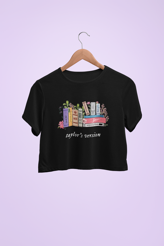 Taylor Swift Album Compilation as Books - Crop Top/Cropped Tees